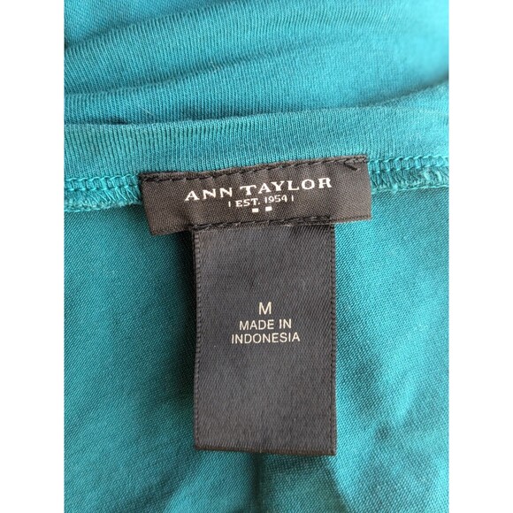 Ann Taylor teal  Sleeveless Ruffle flutter Tank Top Size M EUC - Picture 4 of 6